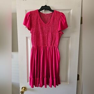 Vibrant Pink Mini Dress